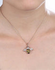 Bee Pendant With Feature Wings And Chain