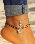 Sea Shell Beads Multilayer Anklets