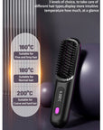 2-in-1 Wireless Hair Straightener & Curler Brush