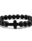 Lava Stone Cross Bracelet