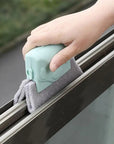 Window Groove Cleaning Tool with Brush and Cloth