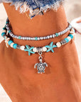 Sea Shell Beads Multilayer Anklets