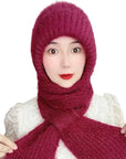 Ladies Winter Integrated Hat Scarf