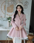 Winter Pink Sweet Elegant Dress