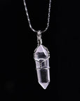 Natural Amethyst Crystal Point Pendant: DIY Jewelry Gift