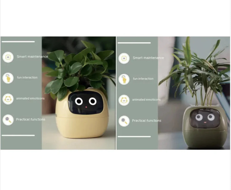 Smart Planter with AI: 49 Expressions, 7 Sensors for Easy Plant Care