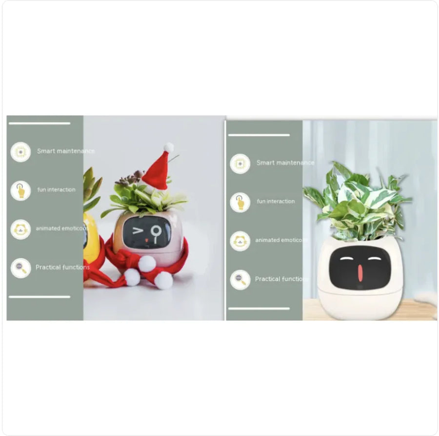 Smart Planter with AI: 49 Expressions, 7 Sensors for Easy Plant Care