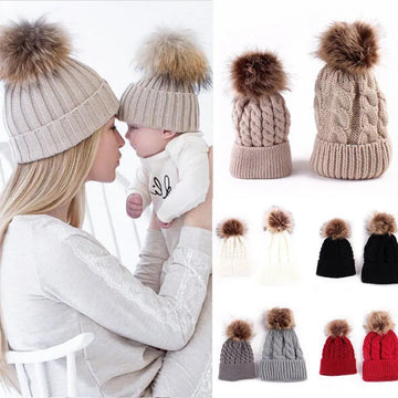 Mother & Baby Knit Hat