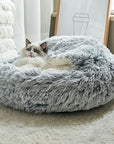 Winter Long Plush Cat Bed