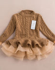 Kids Winter Knitted Chiffon