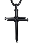 Metal Punk Cross Pendant Necklace