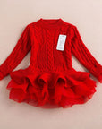 Kids Winter Knitted Chiffon