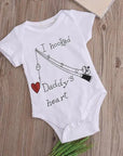 I Hooked Daddy Onesie Clothes For Newborn Baby