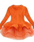 Kids Winter Knitted Chiffon