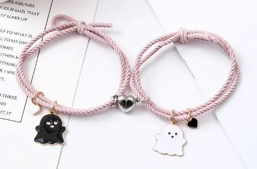 Ghost Emoji Couple Bracelet