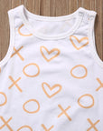 Newborn Baby Girl Sleeveless Clothes