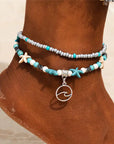 Sea Shell Beads Multilayer Anklets