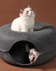 Donut Cat Bed Pet Cat Tunnel Interactive Game Toy