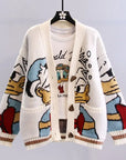 Women's Autumn Winter Cartoon Sweater Coat