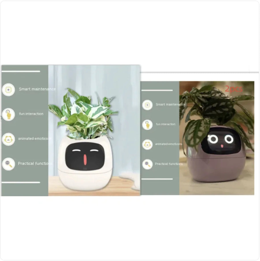 Smart Planter with AI: 49 Expressions, 7 Sensors for Easy Plant Care