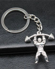 Fitness Weightlifting Film Pendant Keychain Gift