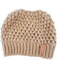 Winter Knitted Women's Ponytail Hats