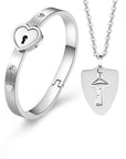 Titanium Steel Concentric Lock Key  Jewelry Set