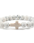 Lava Stone Cross Bracelet