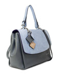 Simonetta Leather Handbag -Serenity / Charcoal