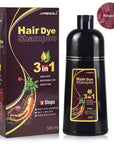 3-in-1 Natural Hair Dye Shampoo - Quick & Easy Gray Coverage, Cleanses & Nourishes