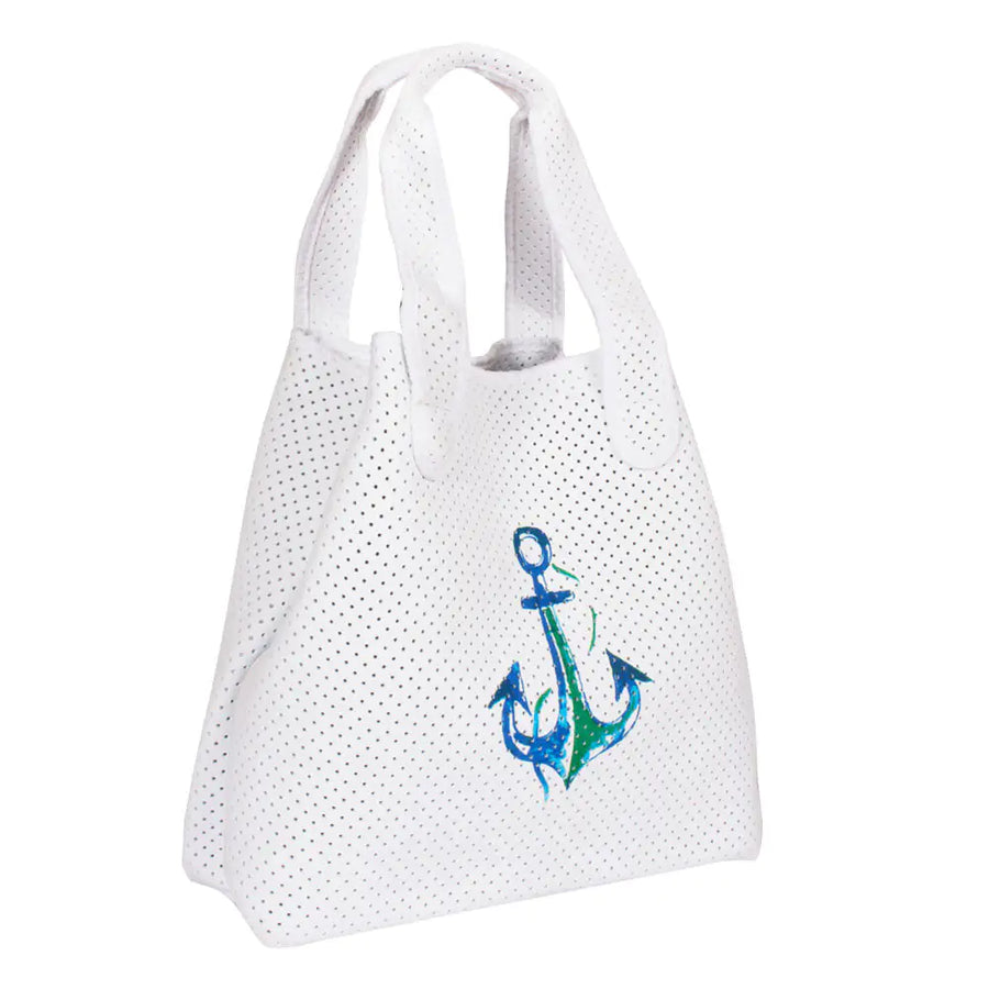 AnemosS Anchor Patterned Beach Bag