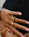 Elegant Gold Chain Ring