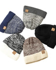 Two-Tone Winter Knitted Beanie