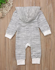 Striped Hooded For Babies