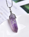 Natural Amethyst Crystal Point Pendant: DIY Jewelry Gift