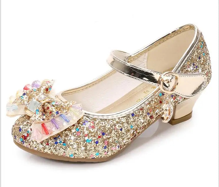 Glitter High Heel Kids Shoes