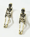 Ghostly Skull Earrings: Halloween Fashion