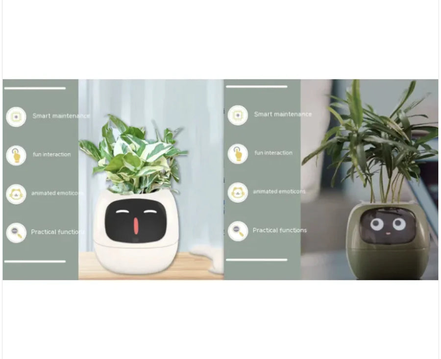 Smart Planter with AI: 49 Expressions, 7 Sensors for Easy Plant Care