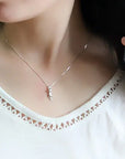 Silver Cat Pendant Necklace Jewelry