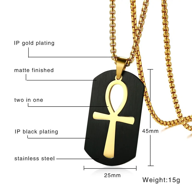 Removable Ankh Cross Necklace