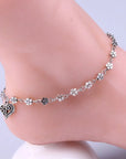 Silver Bead Chain Anklet for Women and Girls