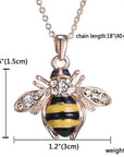 Bee Pendant With Feature Wings And Chain