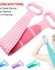 Silicone Exfoliating Bath Shower Body Brush Scrub Belt (28'')