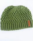 Winter Knitted Women's Ponytail Hats