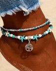 Sea Shell Beads Multilayer Anklets