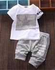 Baby Boy Summer Star Printed Clothes Set: T-Shirt + Pants Suit