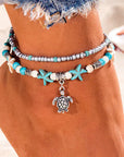 Sea Shell Beads Multilayer Anklets