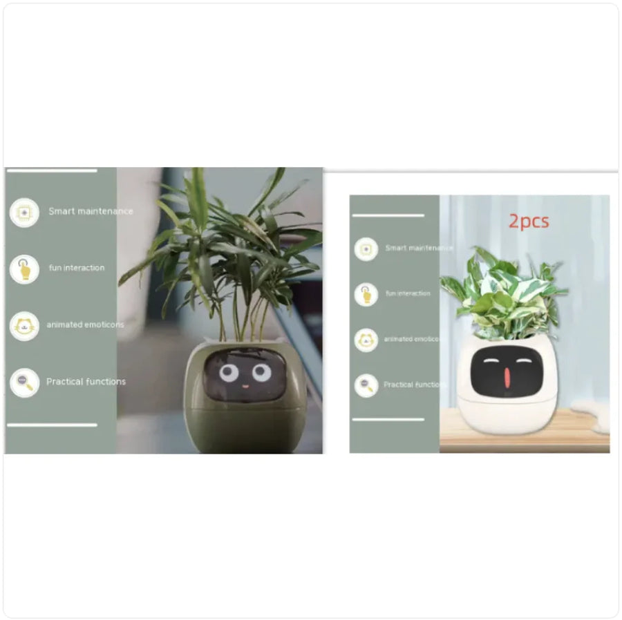 Smart Planter with AI: 49 Expressions, 7 Sensors for Easy Plant Care