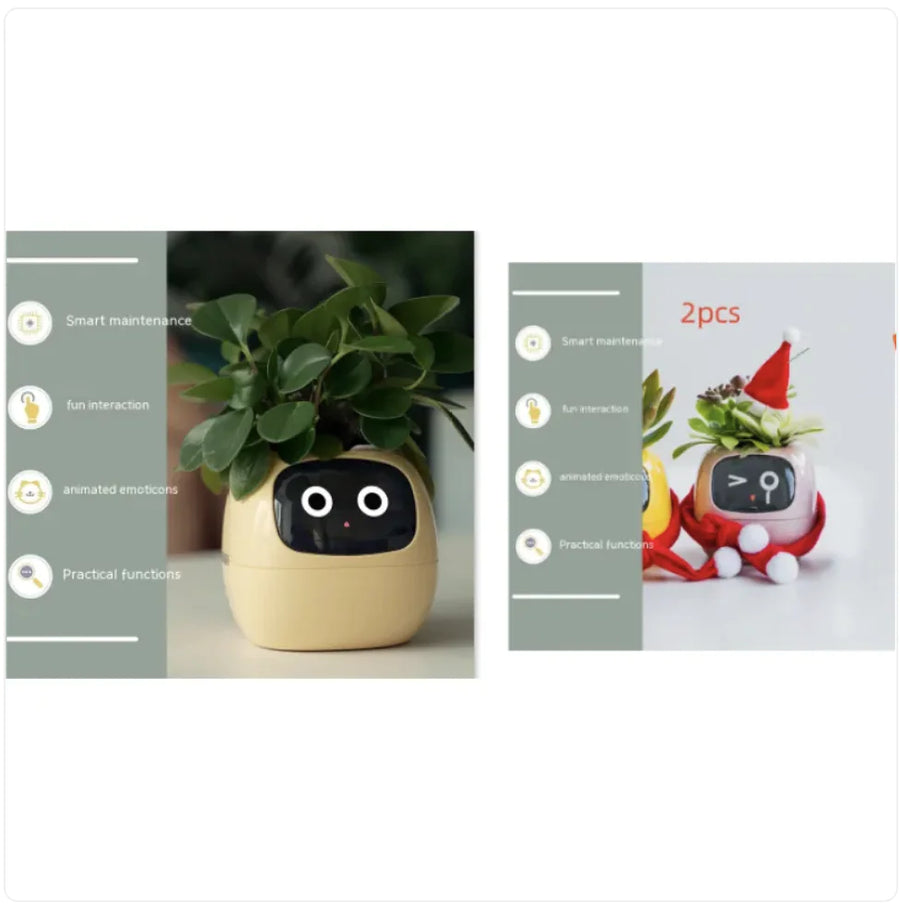 Smart Planter with AI: 49 Expressions, 7 Sensors for Easy Plant Care